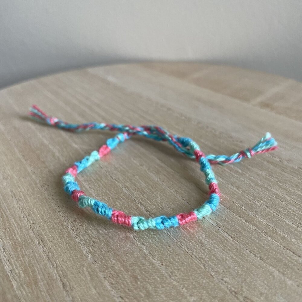 Madelyn Bracelet, anklet, trendy, comfortable, tie, embroidery thread, woven, gi